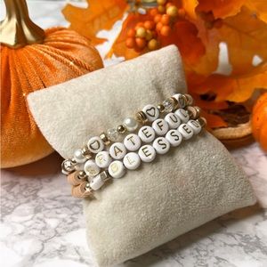 Handmade Fall Bracelets Set (3)
